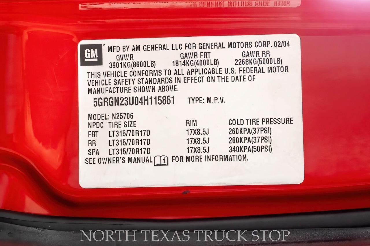 2004 HUMMER H2 Limited Edition Package 6.0L Mansfield TX