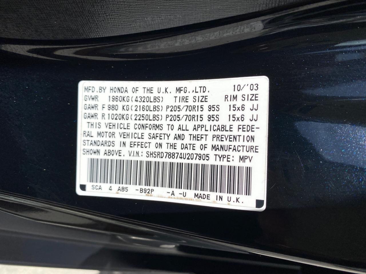 2004 Honda CR-V 4WD EX LOW MILES 61,201 1 OWNER Pompano Beach FL