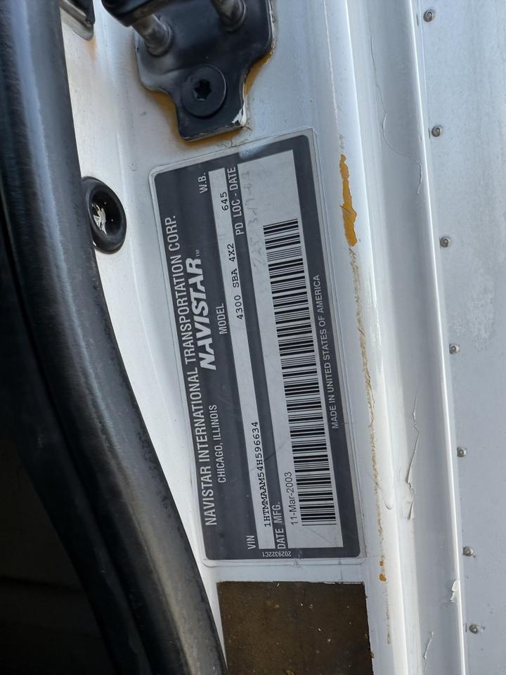 2004 International 4300 Diesel 20' Box Truck Collinsville OK