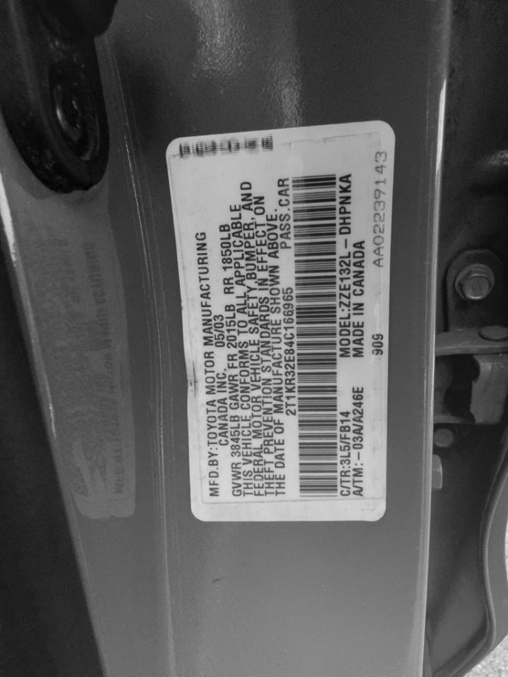 2004 Toyota Matrix 5dr Wgn Std Auto (Natl) Jacksonville FL