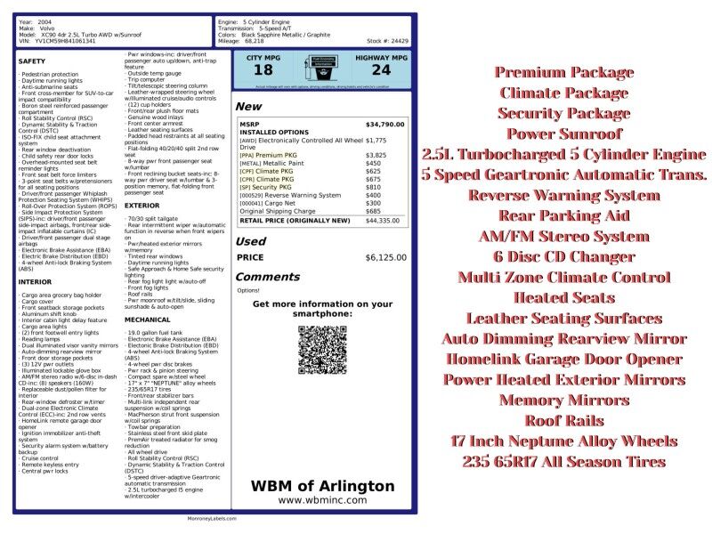 2004 Volvo XC90 2.5T AWD Arlington VA