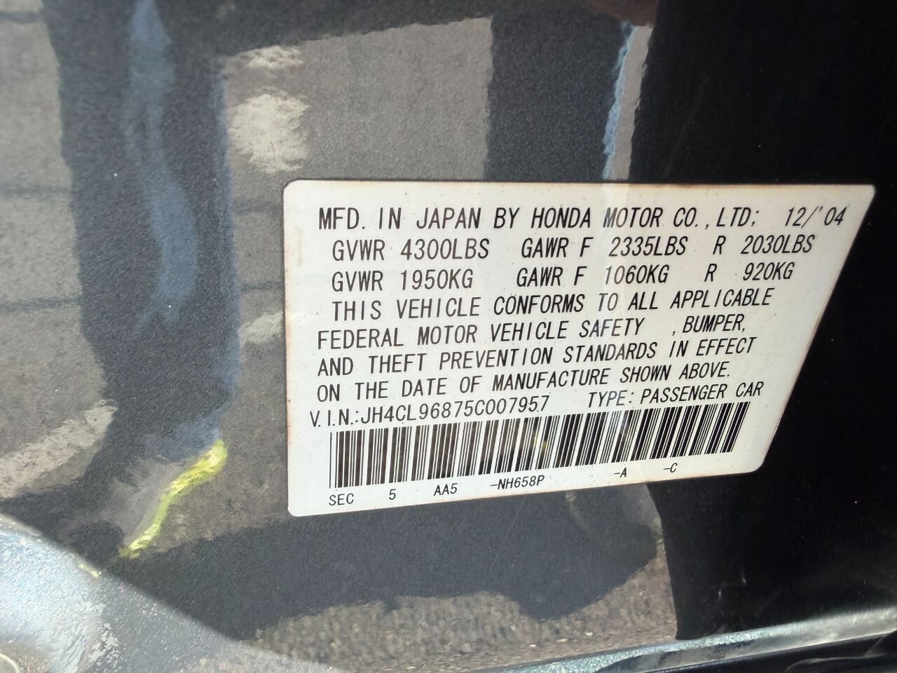 2005 Acura TSX 4dr Sdn AT Jacksonville FL