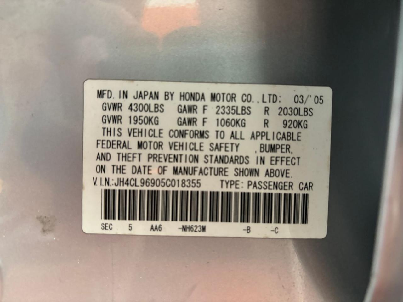 2005 Acura TSX Base Franklin OH