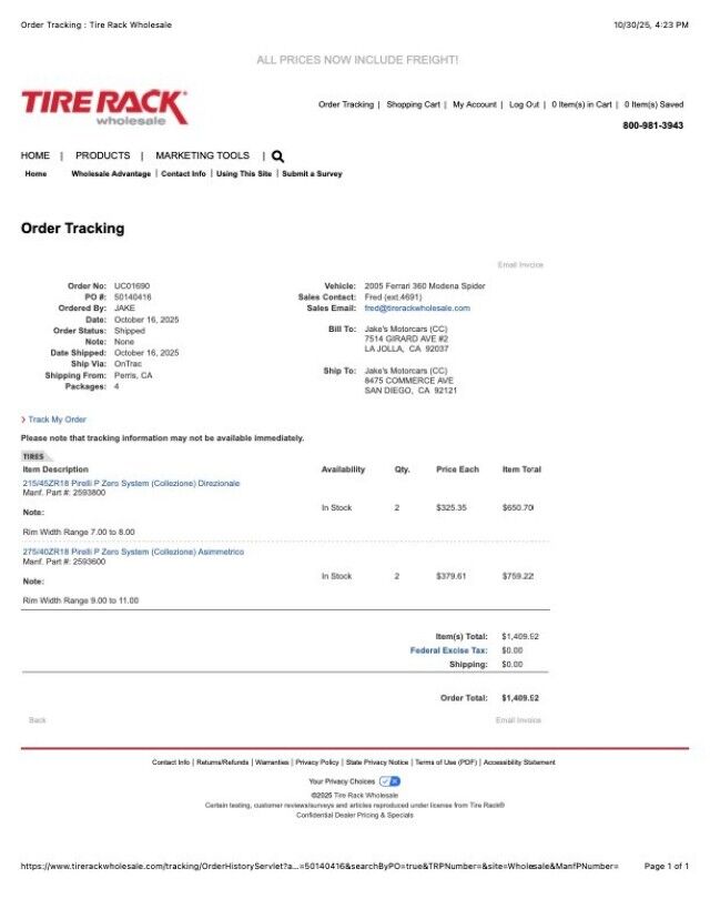 2005 Ferrari 360 Spider F1 *$30,000 MAJOR SERVICE JUST DONE* *NEW CLUTCH* *NEW TIRES* *13,000 MILES* San Diego CA