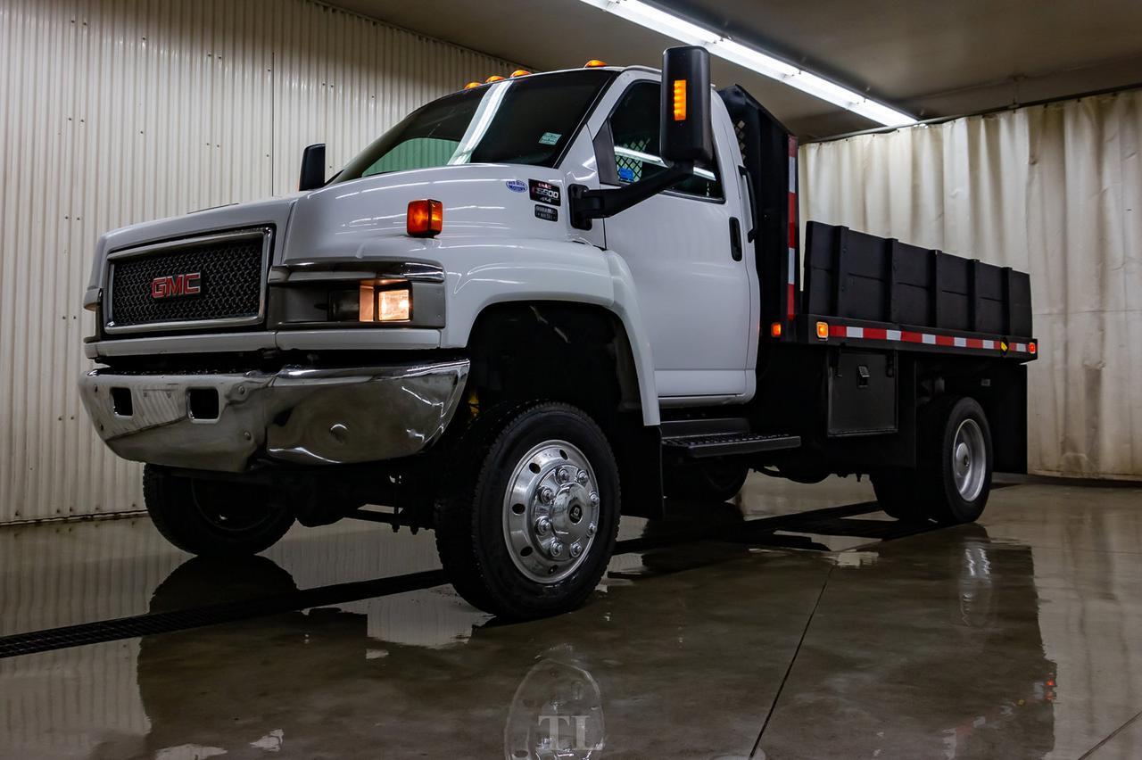2005 GMC TC5500 4x4 Reg Cab Deck Diesel Red Deer AB