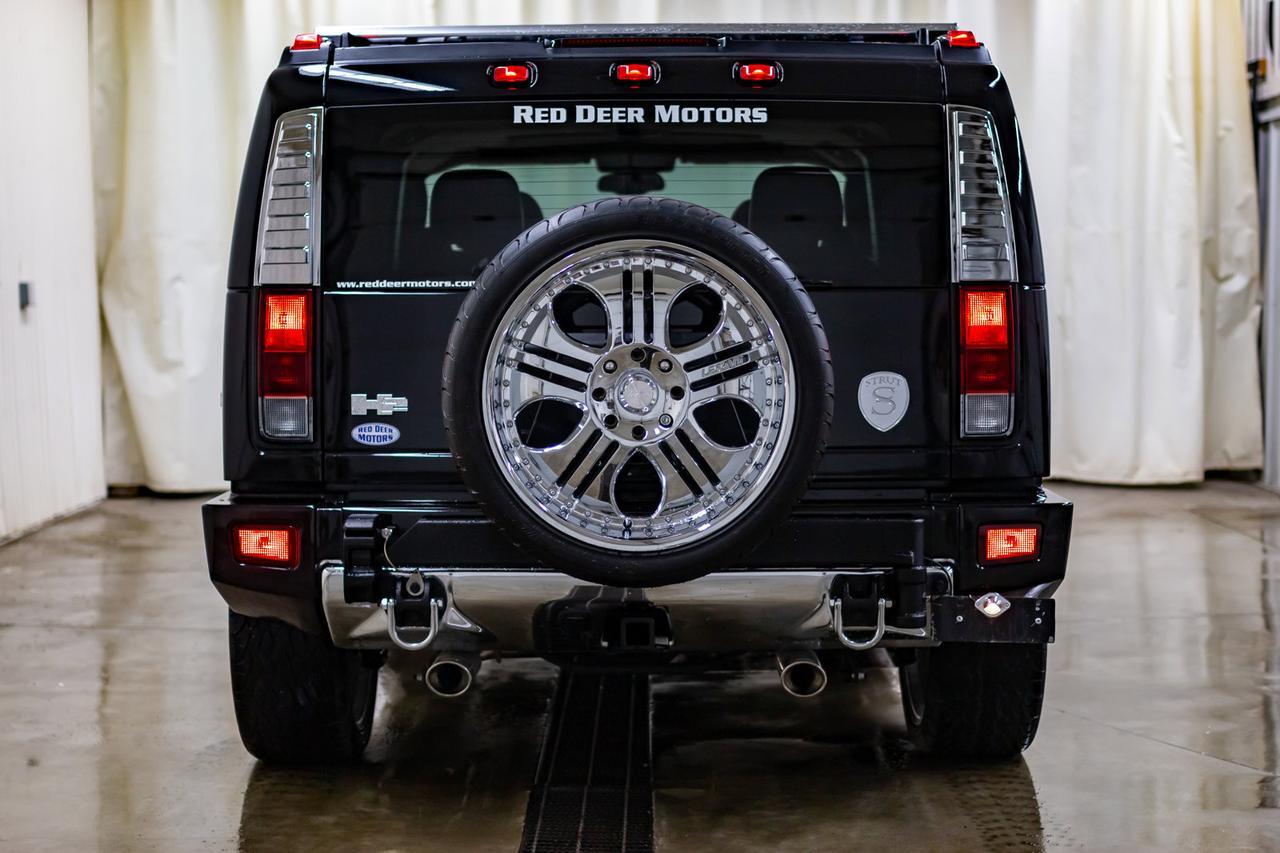 2005 Hummer H2 4x4 Luxury Edition Custom Stereo 24" Wheels Red Deer AB
