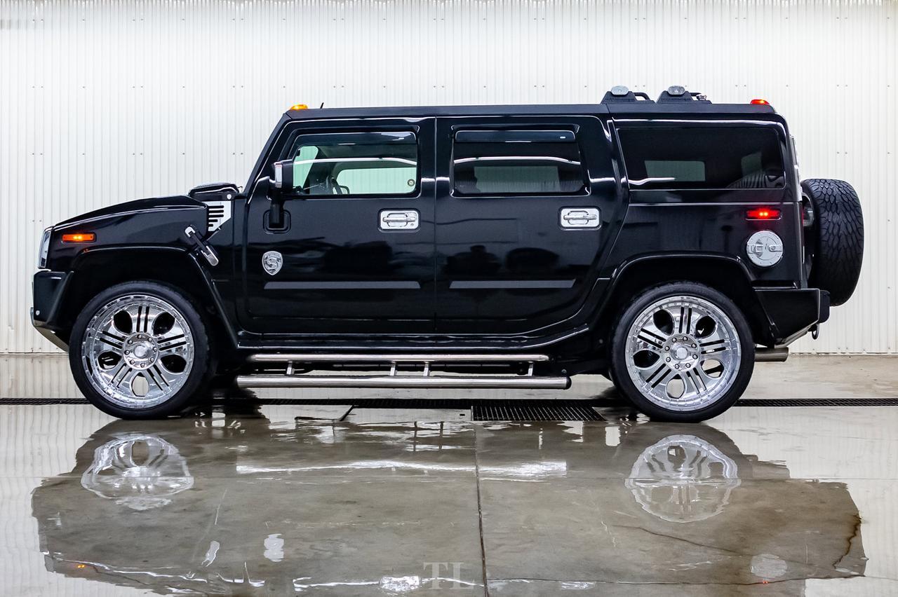2005 Hummer H2 4x4 Luxury Edition Custom Stereo 24" Wheels Red Deer AB