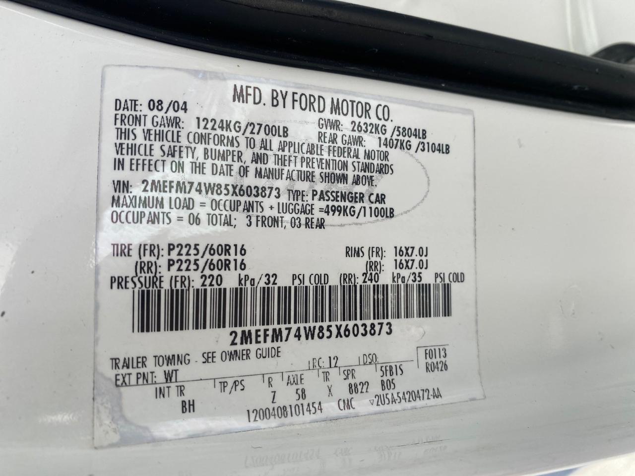 2005 Mercury Grand Marquis GS LOW MILES 49,348 Pompano Beach FL