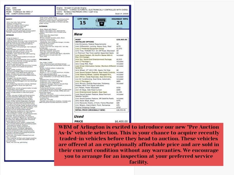 2006 Chevrolet TrailBlazer 4dr 4WD LT