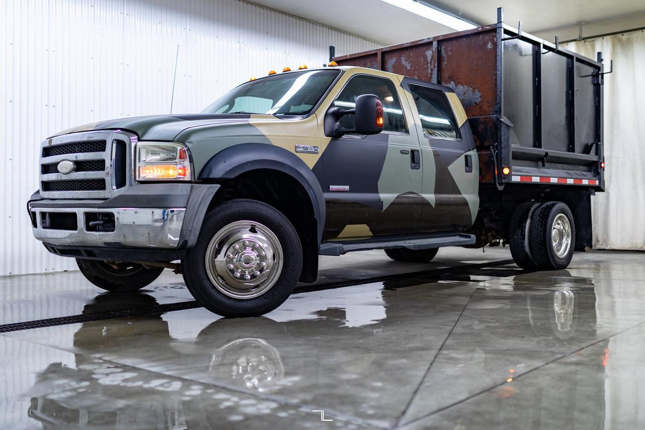 2006 Ford F-550 4x2 Crew Cab XLT Dump Box Diesel Red Deer AB