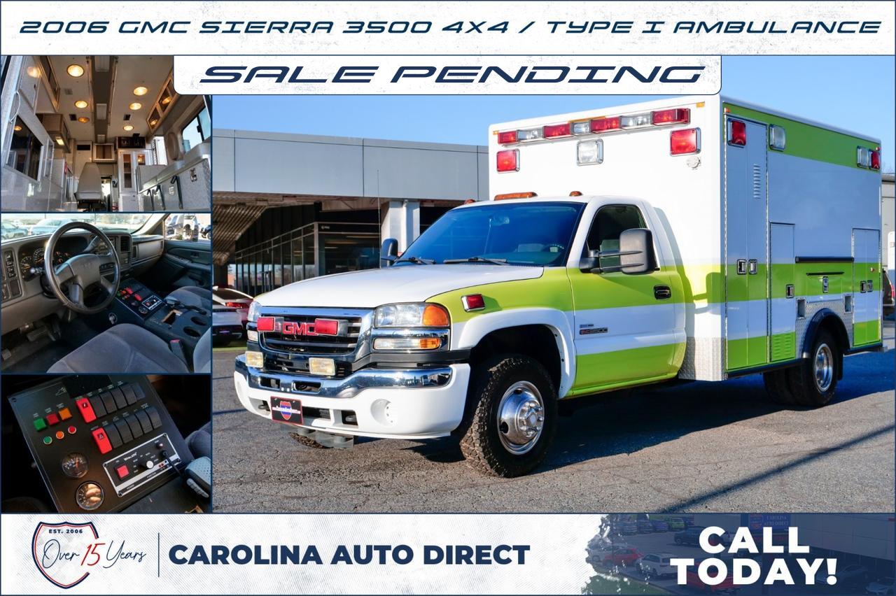 2006 GMC Sierra 3500 4X4 / Type I Ambulance / Duramax Diesel / Allison!