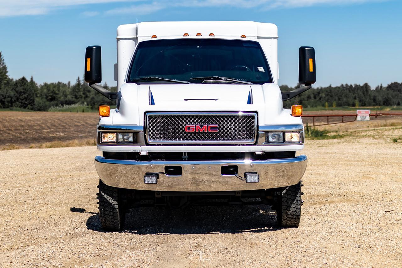 2006 GMC TC5500 4x4 Reg Cab Dually Deck Sleeper Diesel Red Deer AB