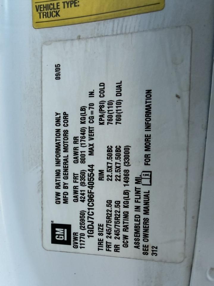 2006 GMC TOPKICK C7500 Diesel Flatbed Collinsville OK