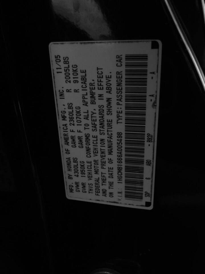 2006 Honda Accord Cpe EX-L V6 MT Jacksonville FL
