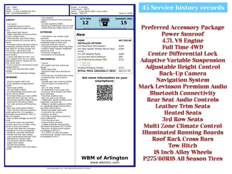 2006 Lexus LX 470 4WD
