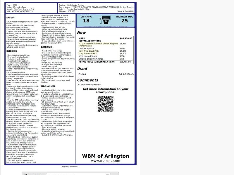 2006 Mercedes-Benz SLK-Class 3.5L
