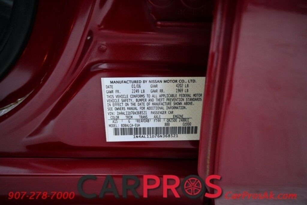 2006 Nissan Altima 2.5 S - Remote Start - Cruise Control - Power Driver Seat - CD Player - A/C - Aluminum Wheels - Power Windows & Door Locks Anchorage AK