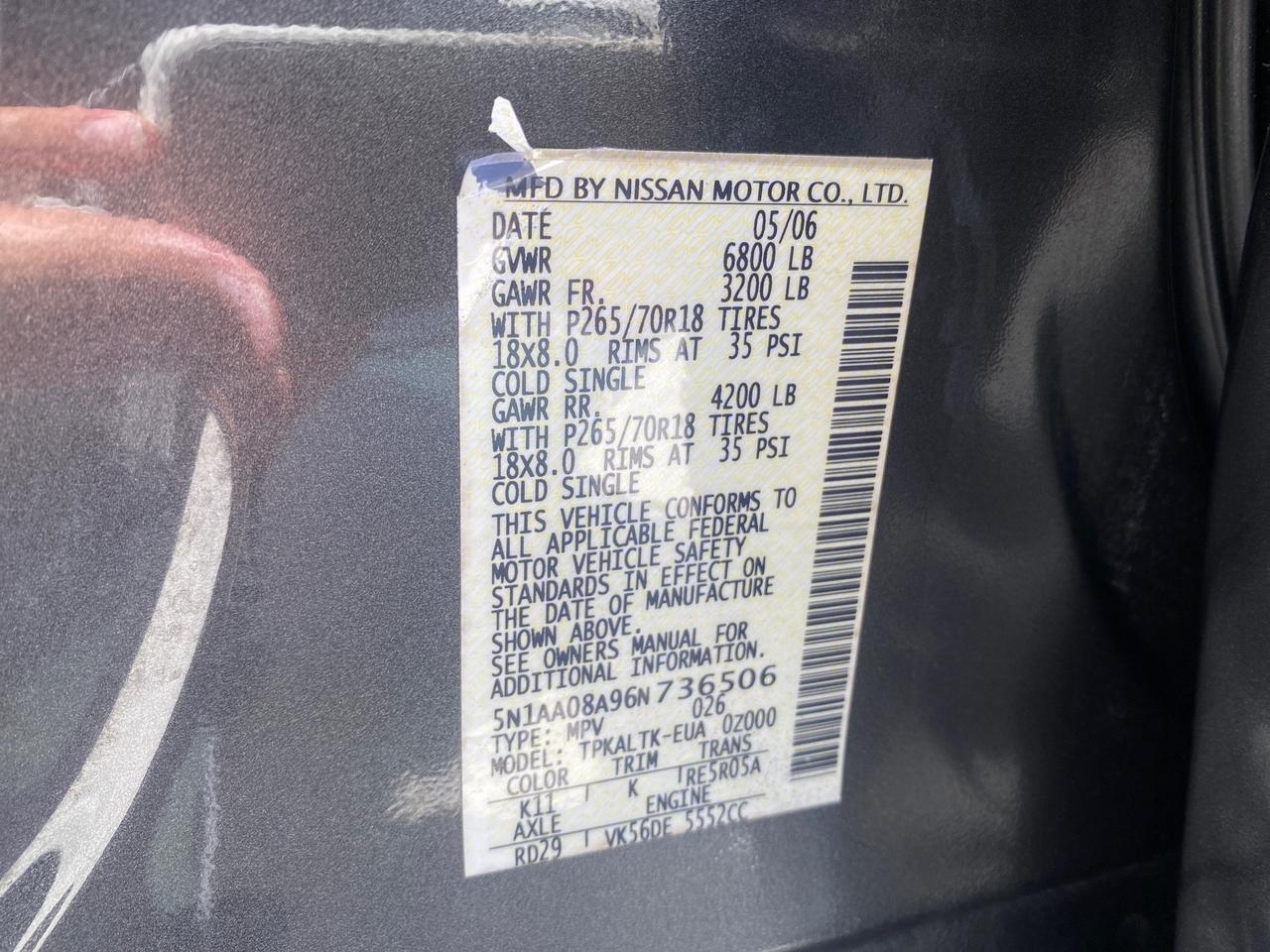 2006 Nissan Armada SE 21 SERVICES NO ACCIDENTS Pompano Beach FL