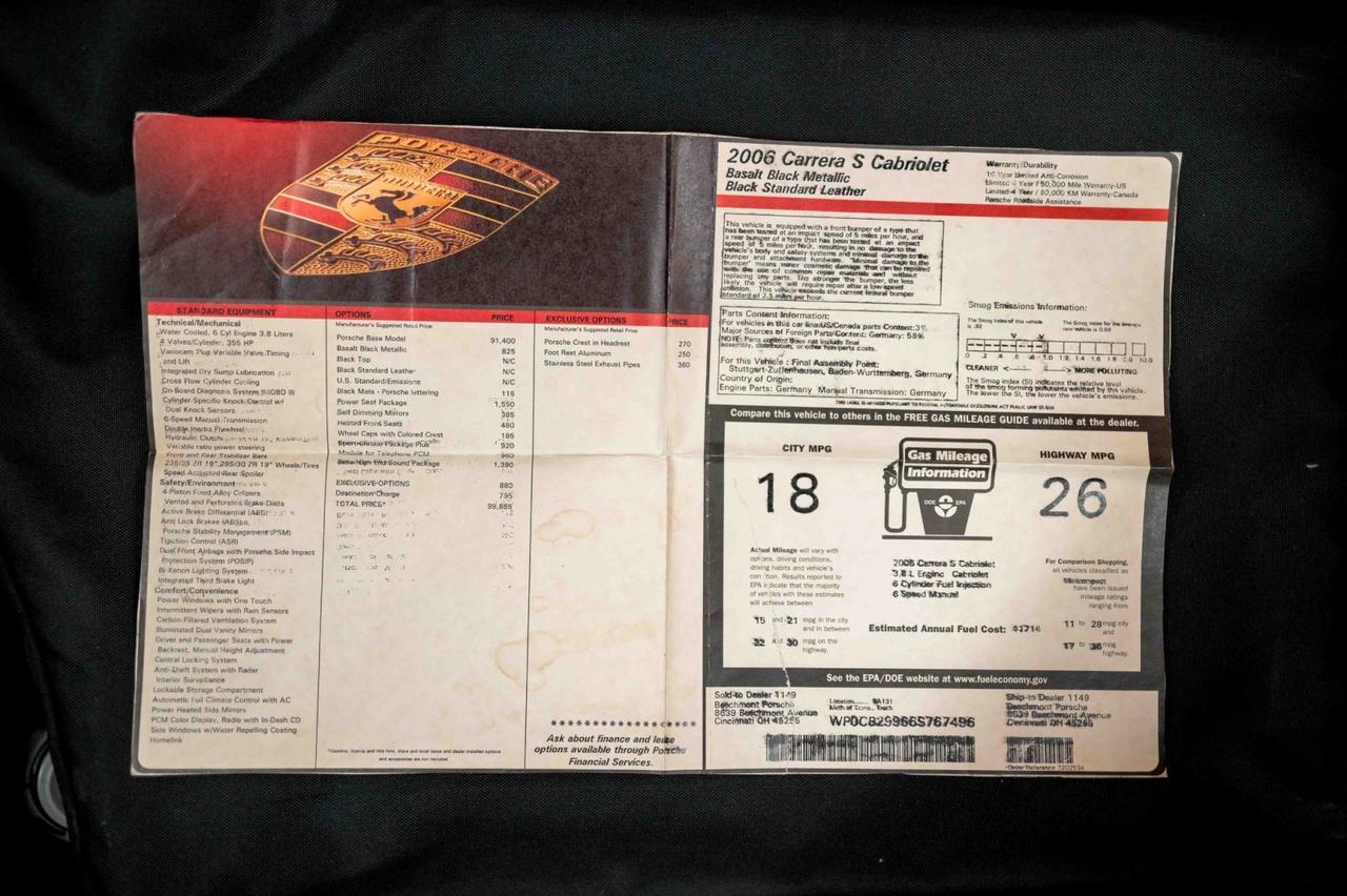 2006 Porsche 911 Carrera S Cabriolet