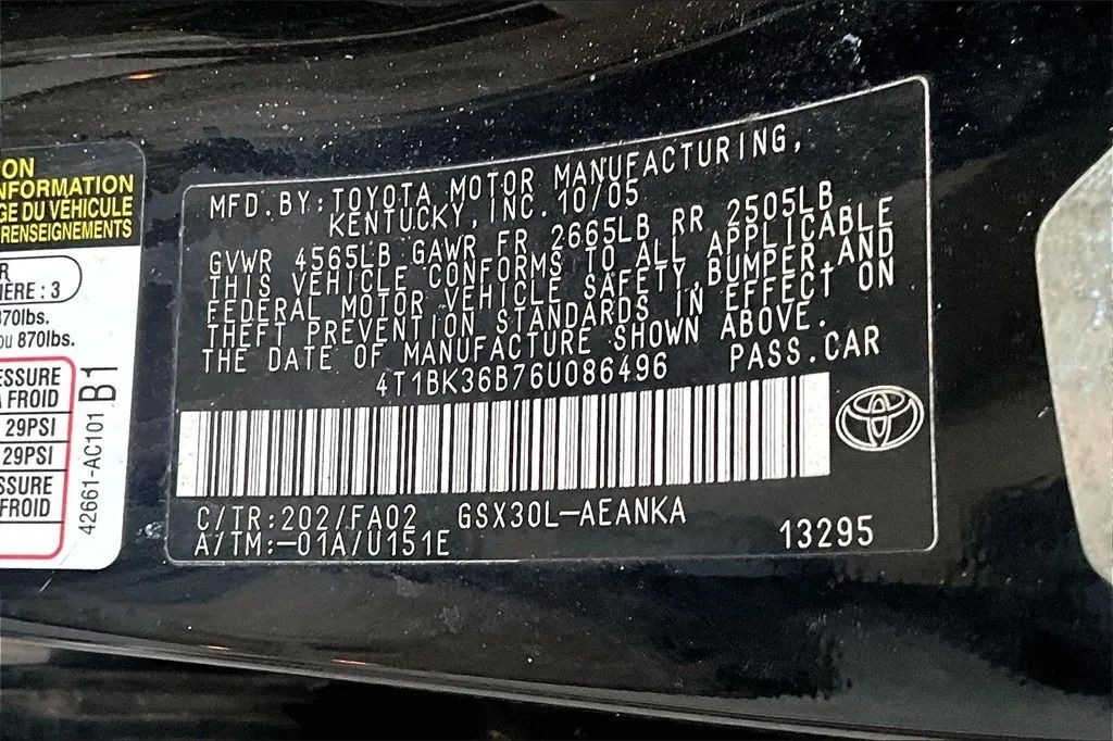 2006 Toyota Avalon XL Sedan 4D Maitland FL