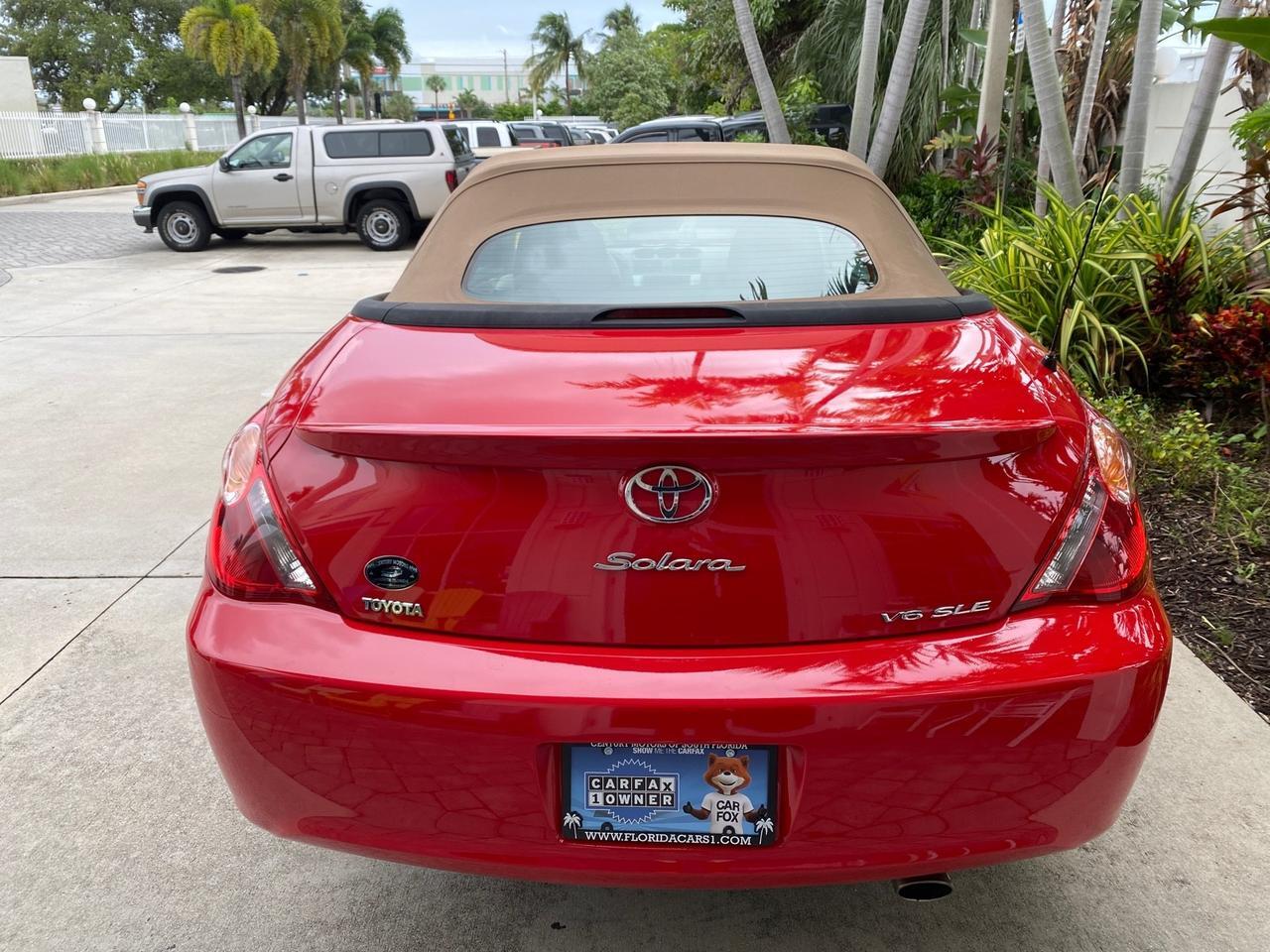 2006 Toyota Camry Solara SLE V6 LOW MILES 82,218 1 OWNER Pompano Beach FL