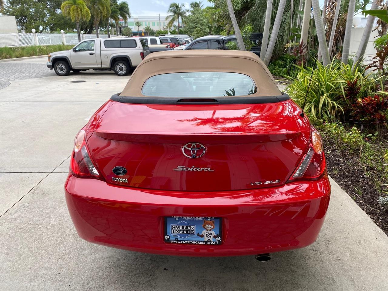 2006 Toyota Camry Solara SLE V6 LOW MILES 82,218 1 OWNER Pompano Beach FL