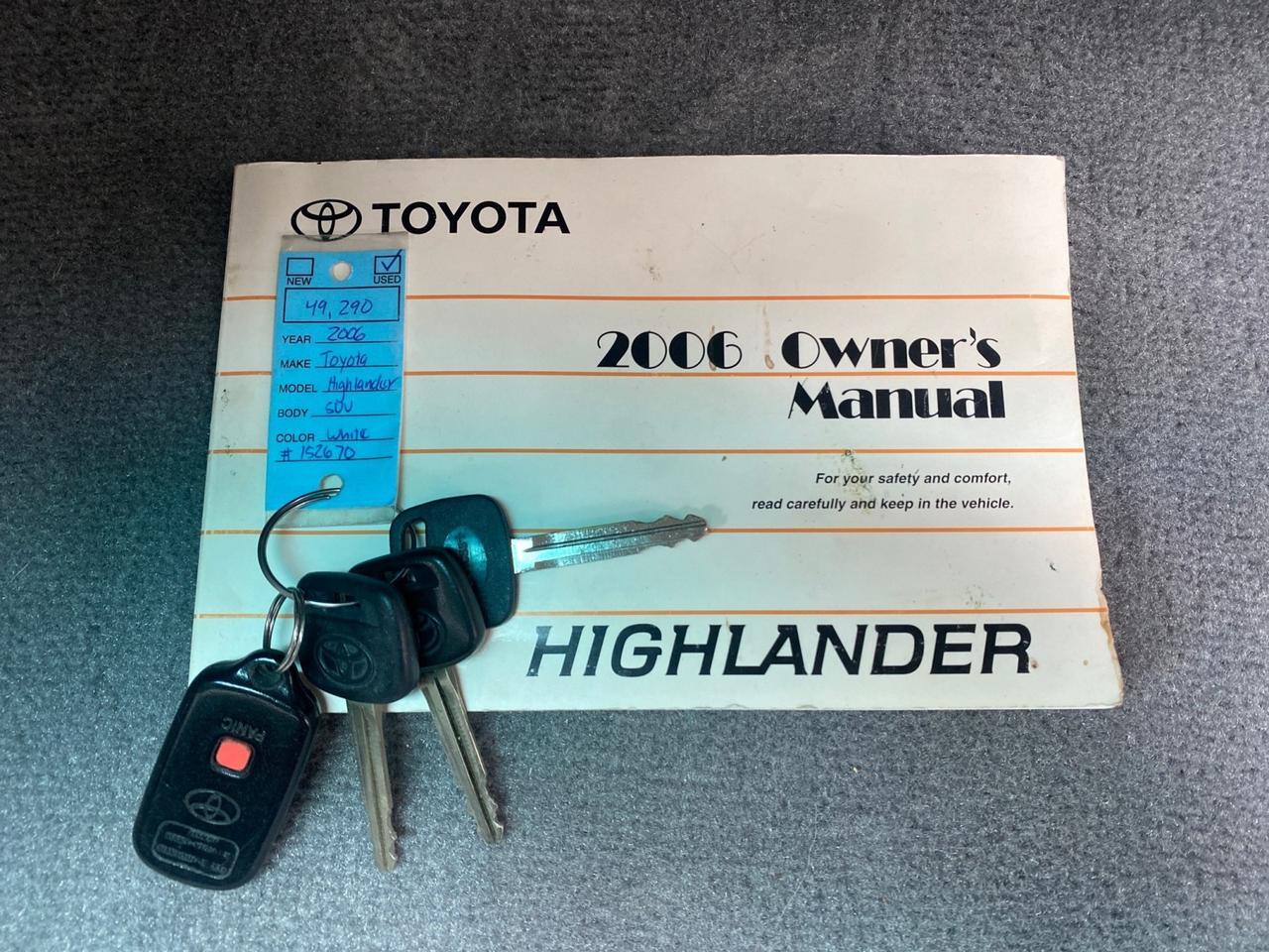 2006 Toyota Highlander 1 OWNER FL LOW MILES 49,290 SUV Pompano Beach FL