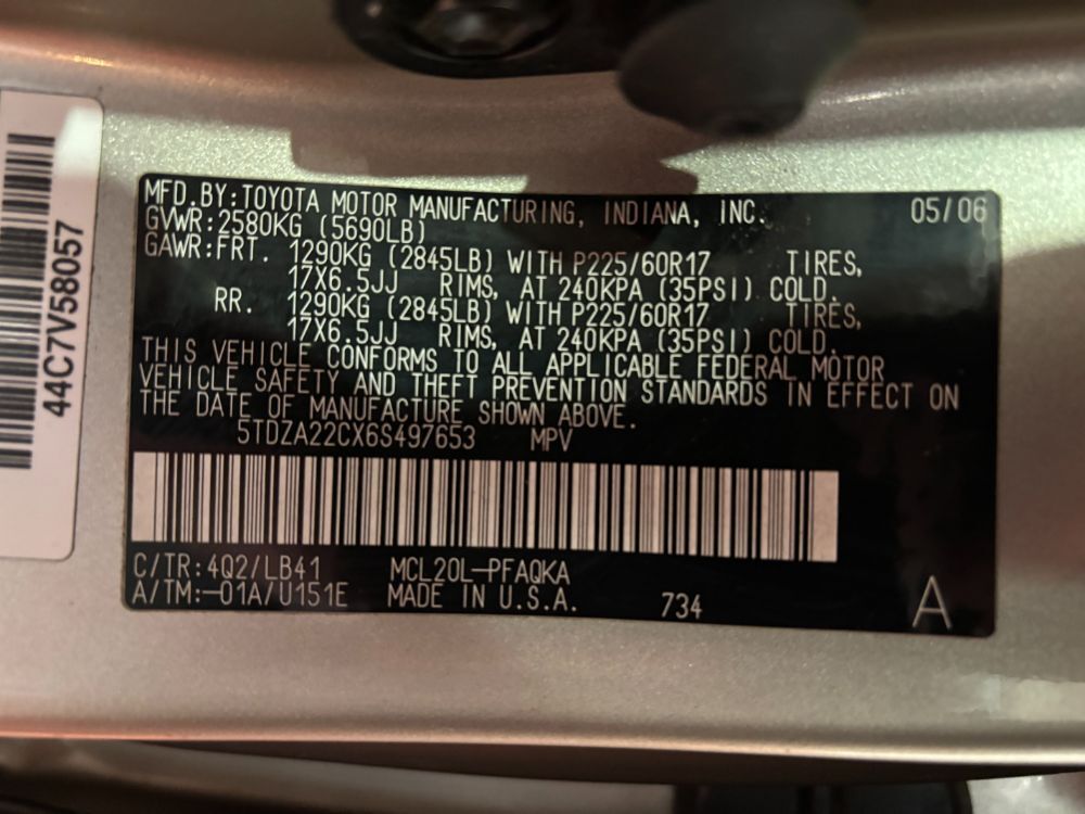 2006 Toyota Sienna XLE Franklin OH