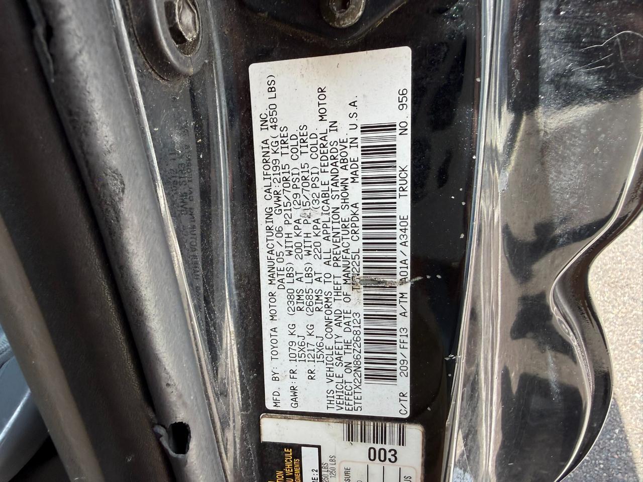 2006 Toyota Tacoma Access 127" Manual (Natl) Jacksonville FL