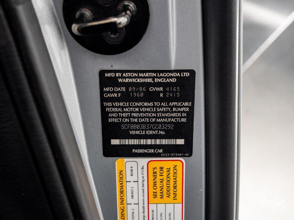 2007 Aston Martin Vantage . North Miami Beach FL