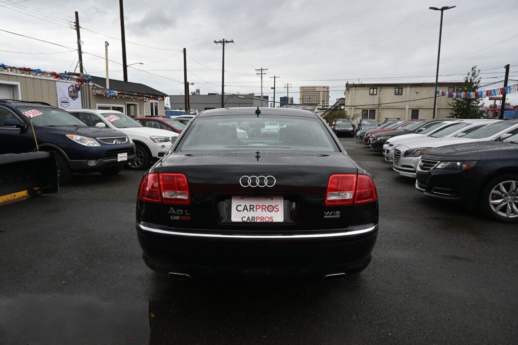 2007 Audi A8 L 6.0L W12 - Automatic - All Wheel Drive - Front Heated & Cooled Leather Seats - Heated Rear Seats - Rear Entertainment System - Bang & Olufsen Sound System - Bluetooth - Backup Camera - Navigation Anchorage AK