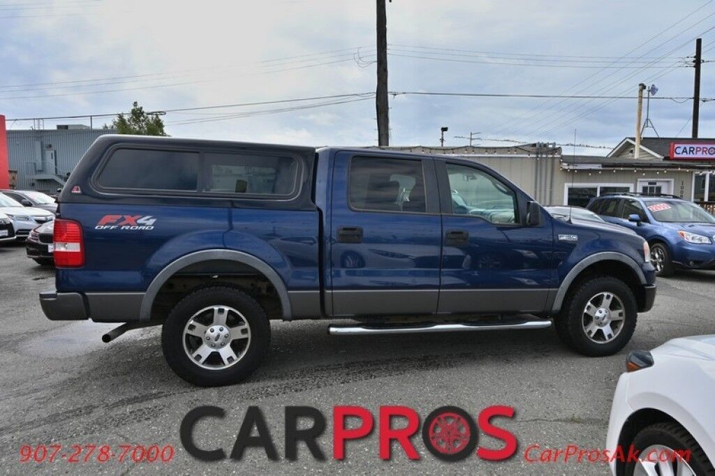 2007 Ford F-150 FX4 - 4x4 - 5.4L V8 - Crew Cab - Keyless Entry - Leather Seats - AM/FM & CD - Cruise Control - Block Heater - Fiberglass Cap - Running Boards - Tow Pkg Anchorage AK