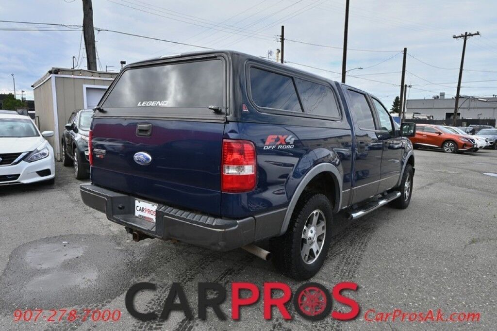 2007 Ford F-150 FX4 - 4x4 - 5.4L V8 - Crew Cab - Keyless Entry - Leather Seats - AM/FM & CD - Cruise Control - Block Heater - Fiberglass Cap - Running Boards - Tow Pkg Anchorage AK