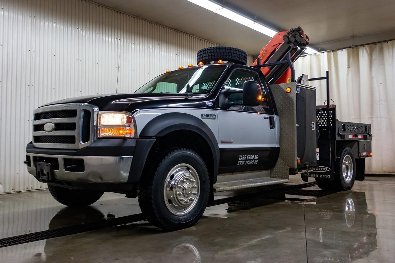 2007 Ford F-550 4x4 Reg Cab XLT Picker Diesel Manual Red Deer AB