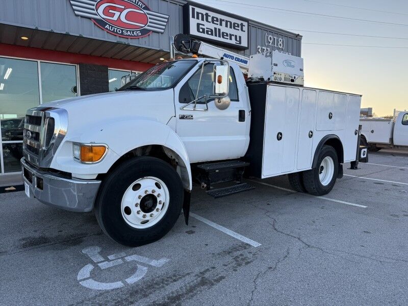 2007 Ford F-750 Utility w/ 84068H Auto Crane Collinsville OK