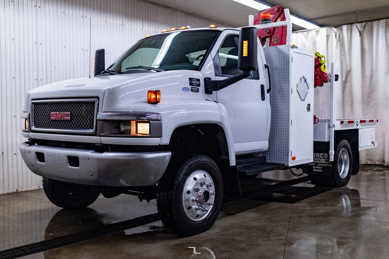 2007 GMC TC5500 4x4 Reg Cab Picker Deck Diesel Red Deer AB