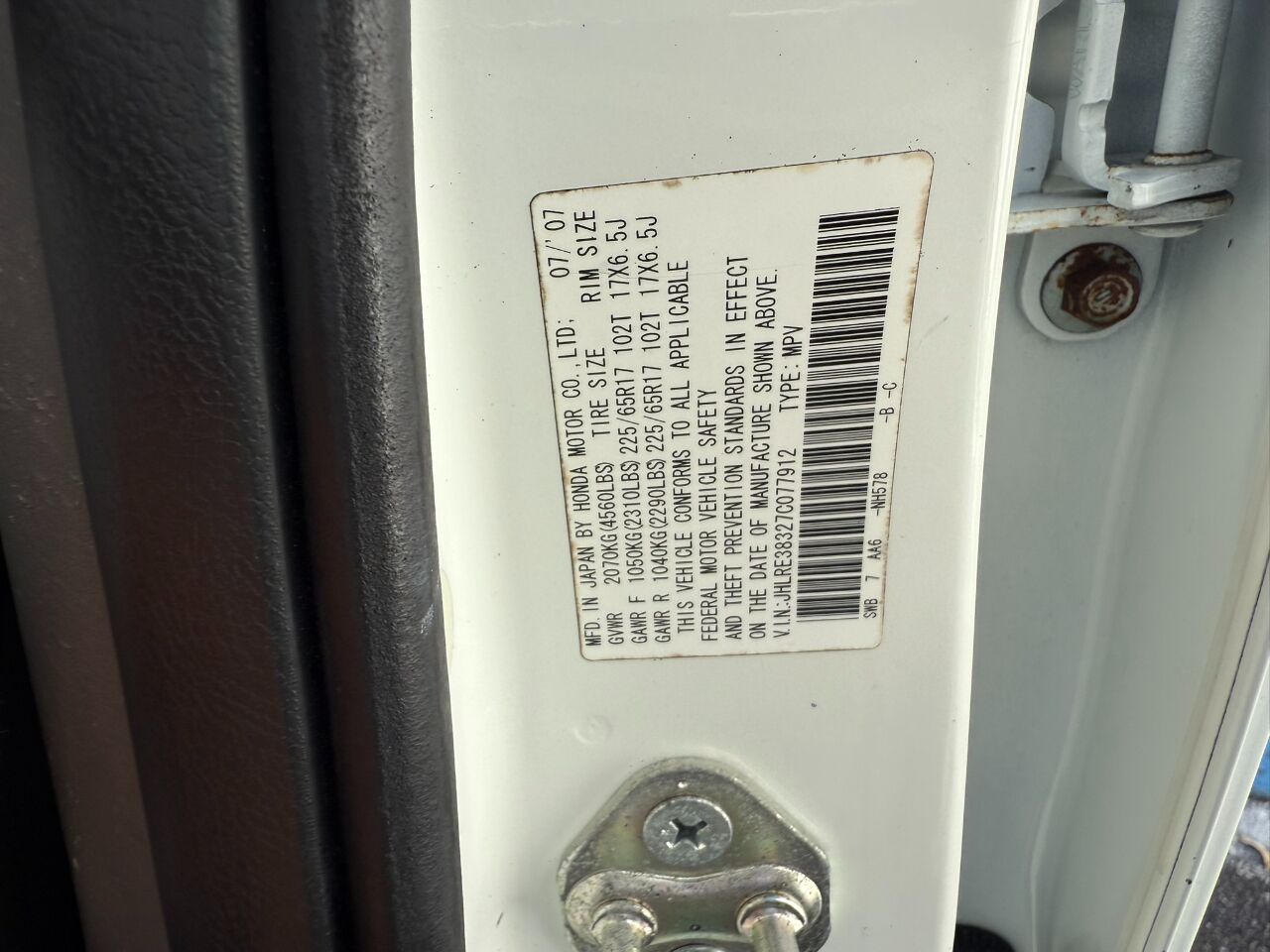 2007 Honda CR-V 2WD 5dr LX Jacksonville FL