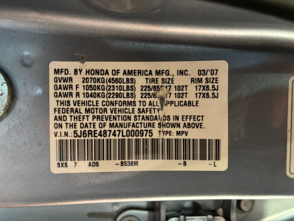 2007 Honda CR-V EX-L Franklin OH