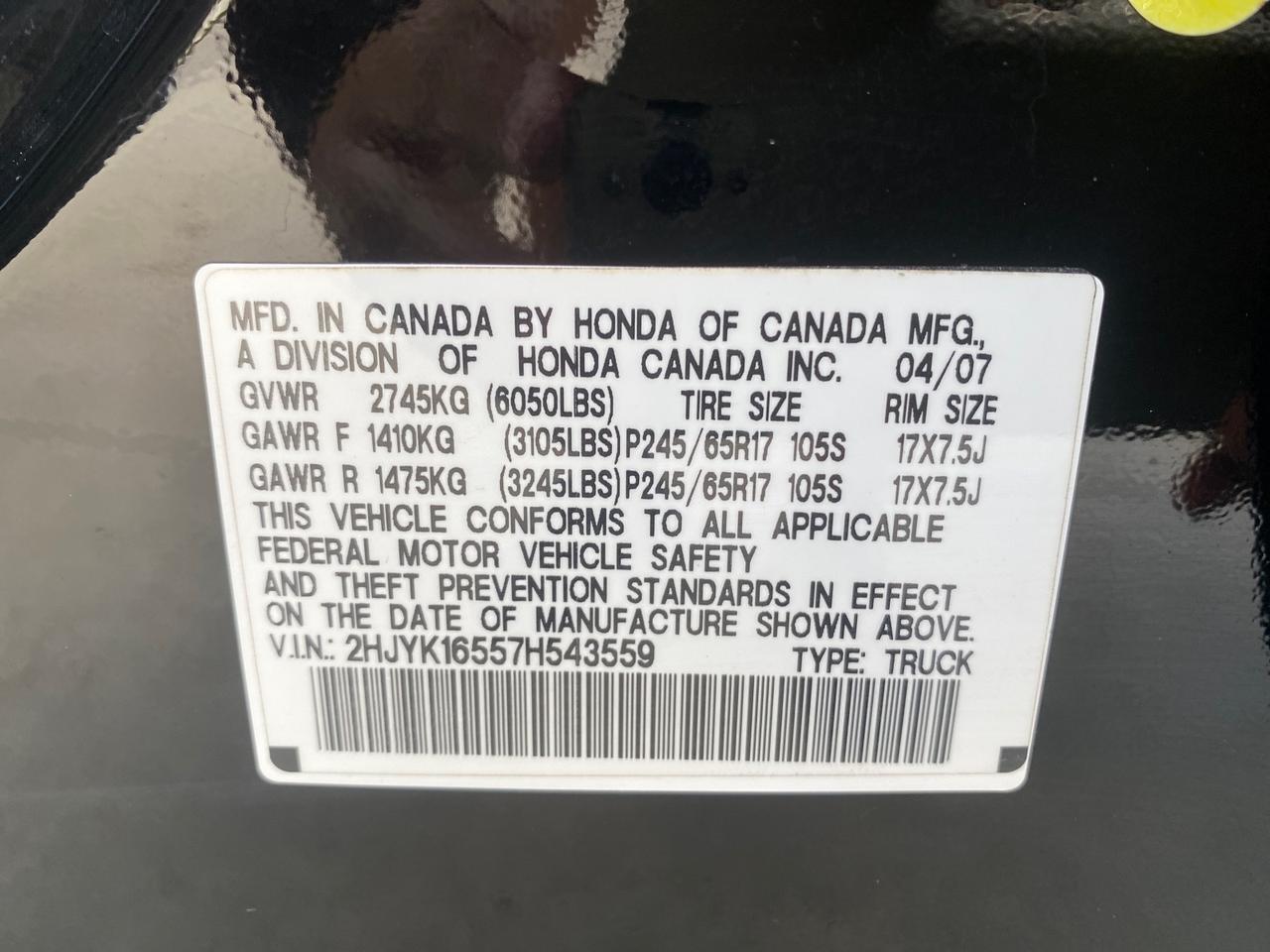 2007 Honda Ridgeline RTL w/Leather 1 OWNER FL Pompano Beach FL