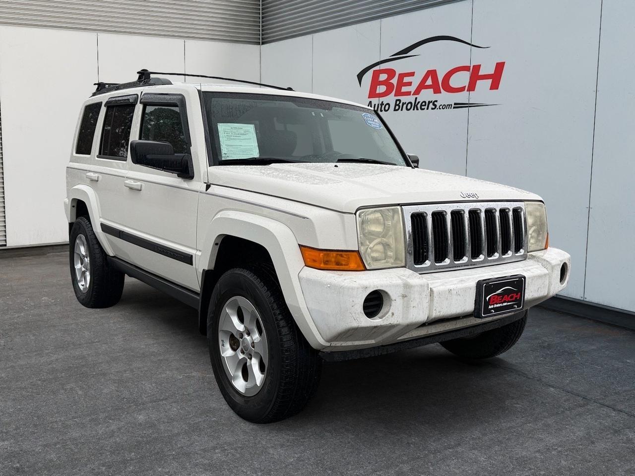 2007 Jeep Commander Sport, 3RD ROW, TOW PACKAGE, FOLD AWAY MIRRORS, HEATED MIRRORS, POWER MIRRORS, TINTED GLASS, AUX, CD PLAYER, FLOOR MATS, LOW MILES, THIS JEEP IS READY FOR ITS NECT ADVENTURE!