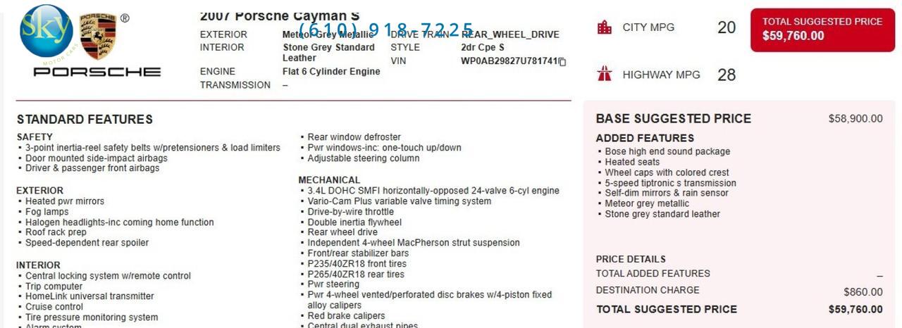 2007 Porsche Cayman S