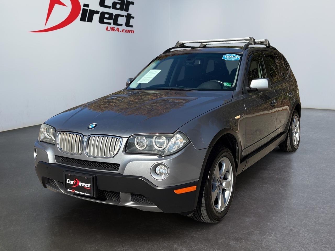 2008 BMW X3 3.0si AWD, PANORAMIC MOONROOF, HEATED STEERING WHEEL & SEATS, ROOF RACKS, POWER SEATS, WEATHER FLOOR MATS, ONLY 83K MILES, CLEAN CARFAX, LOCAL TRADE SERVICE RECORDS!!!