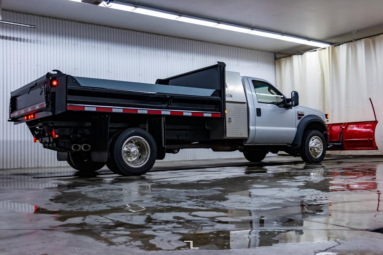 2008 Ford F-450 4x4 Reg Cab XL Snow Plow Dump Box Diesel Red Deer AB