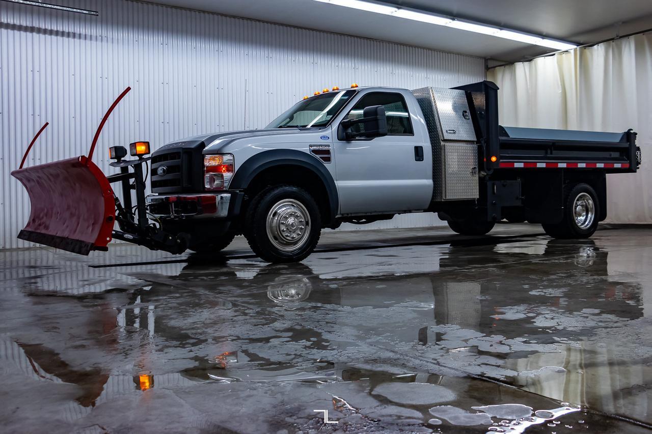 2008 Ford F-450 4x4 Reg Cab XL Snow Plow Dump Box Diesel Red Deer AB