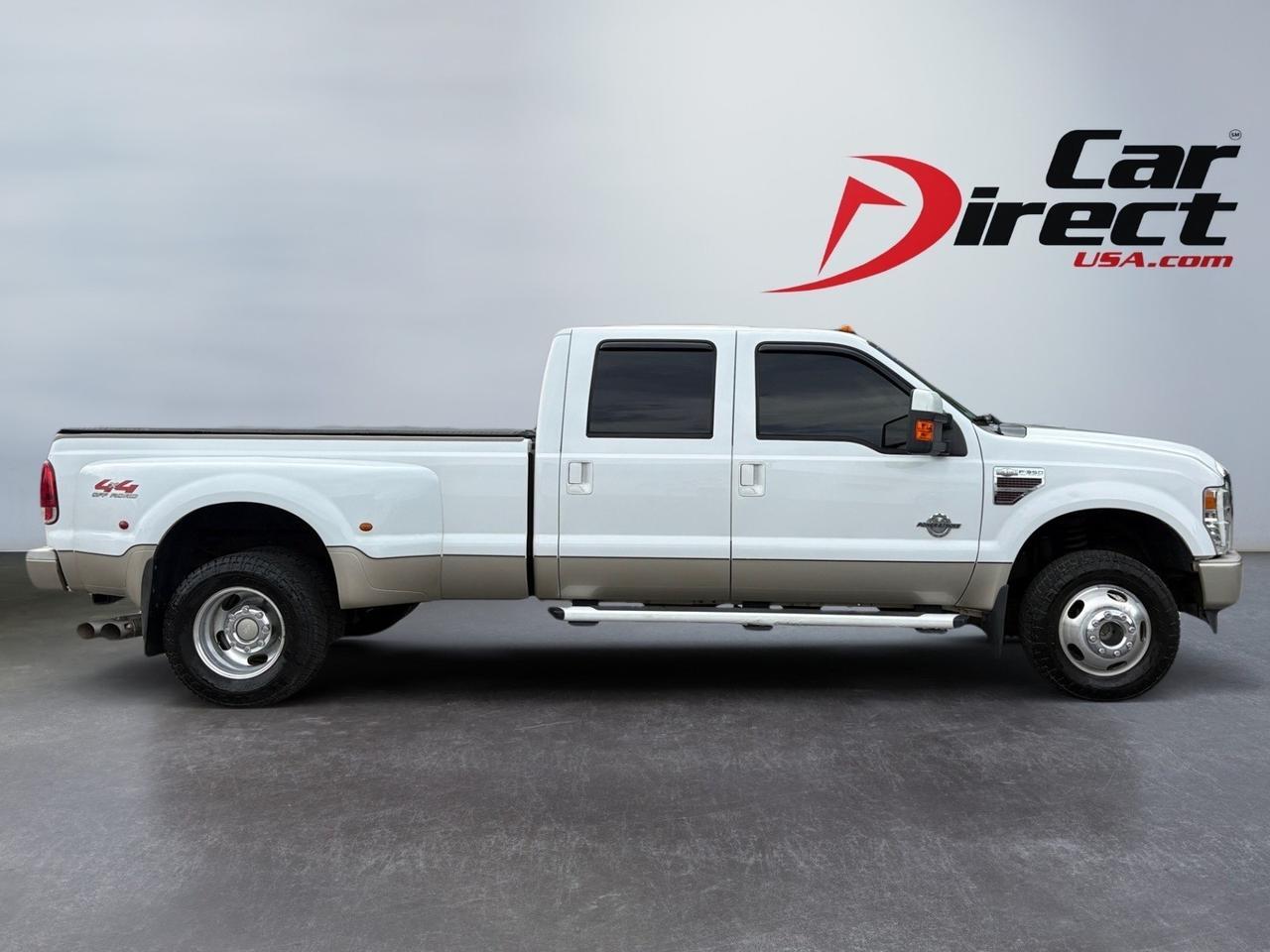 2008 Ford Super Duty F-350 DRW King Ranch, DUALLY, RUNNING BOARDS, TOW PACKAGE, LONG BED, BACKUP CAMERA WITH PARKING SENSORS, SUNROOF, POWER EXTENDING MIRRORS, HEATED SEATS, NAVIGATION, TINTED WINDOWS, LOW MILES, CLEAN CARFAX, BECOME A KING ON THE ROAD!