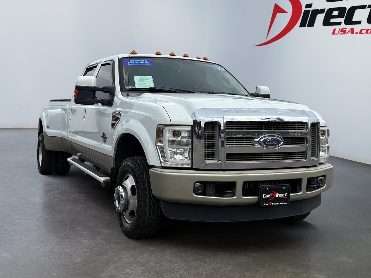 2008 Ford Super Duty F-350 DRW King Ranch, DUALLY, RUNNING BOARDS, TOW PACKAGE, LONG BED, BACKUP CAMERA WITH PARKING SENSORS, SUNROOF, POWER EXTENDING MIRRORS, HEATED SEATS, NAVIGATION, TINTED WINDOWS, LOW MILES, CLEAN CARFAX, BECOME A KING ON THE ROAD!