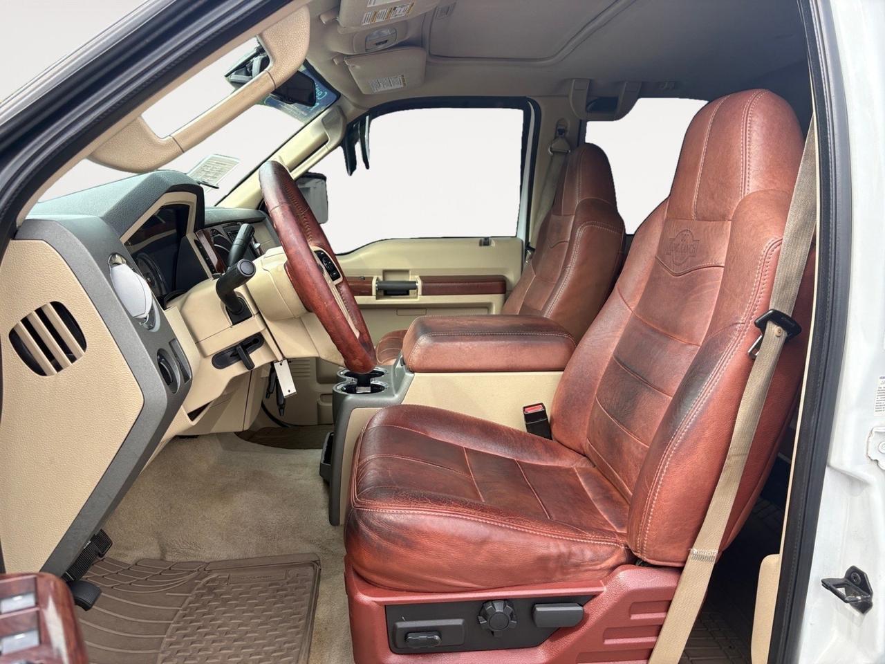 2008 Ford Super Duty F-350 DRW King Ranch, DUALLY, RUNNING BOARDS, TOW PACKAGE, LONG BED, BACKUP CAMERA WITH PARKING SENSORS, SUNROOF, POWER EXTENDING MIRRORS, HEATED SEATS, NAVIGATION, TINTED WINDOWS, LOW MILES, CLEAN CARFAX, BECOME A KING ON THE ROAD!