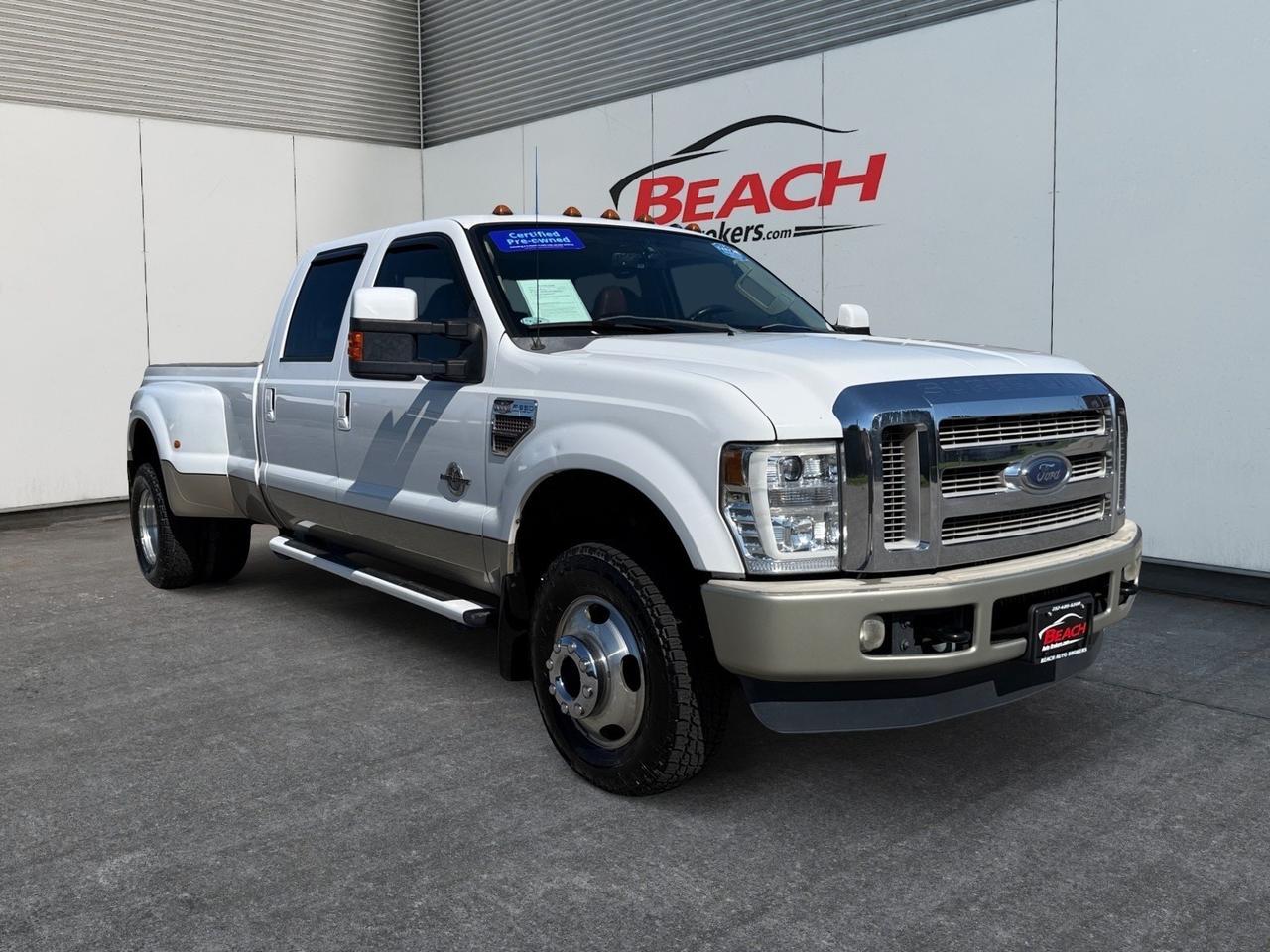 2008 Ford Super Duty F-350 DRW King Ranch, HEATED SEATS, SUNROOF, BLUETOOTH, BED LINER, TOW PACKAGE, TOW HOOKS, RUNNING BOARDS, BACKUP CAMERA, POWER/HEATED MIRRORS, CLEAN CARFAX, LOW MILES!