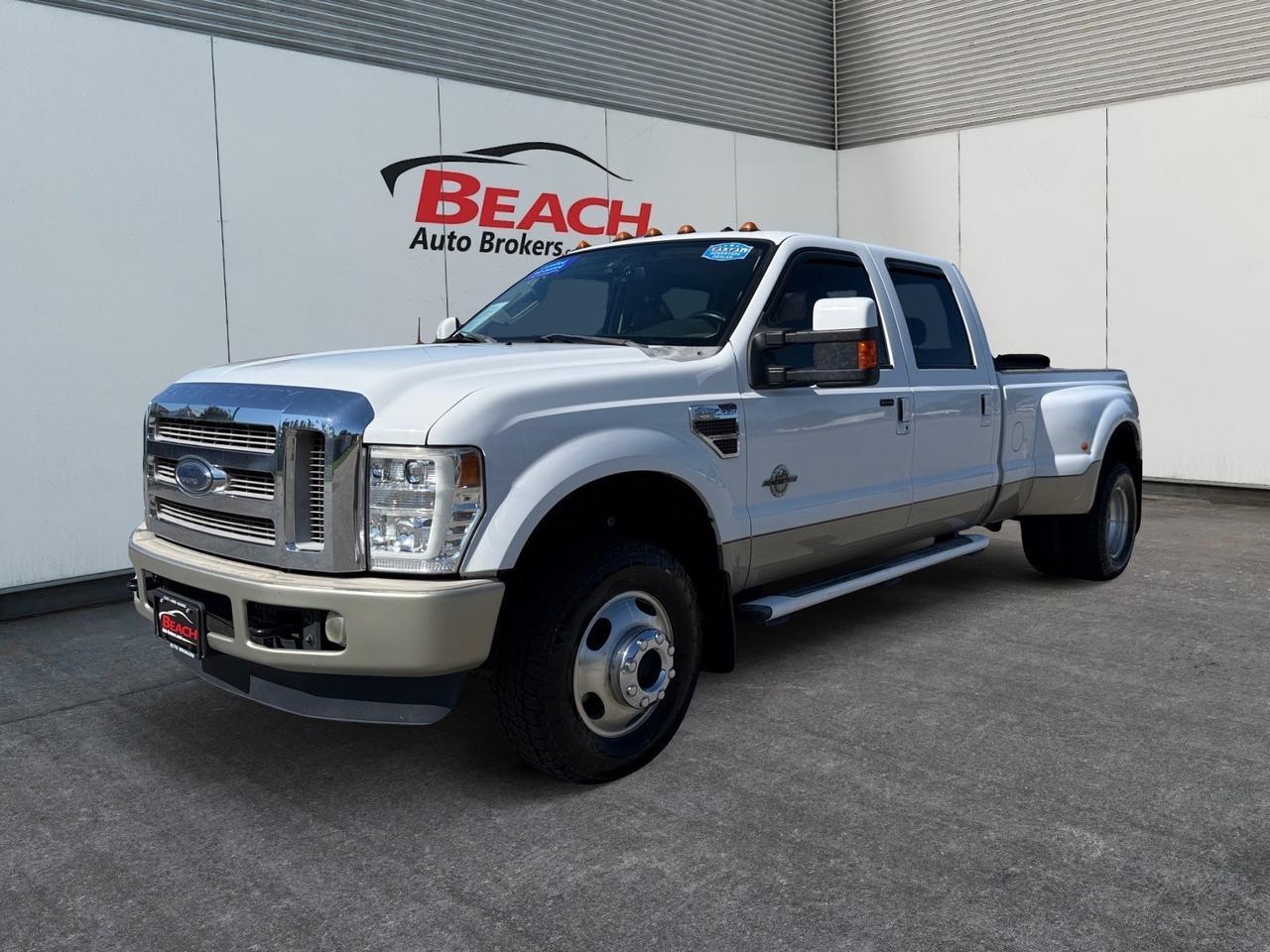 2008 Ford Super Duty F-350 DRW King Ranch, HEATED SEATS, SUNROOF, BLUETOOTH, BED LINER, TOW PACKAGE, TOW HOOKS, RUNNING BOARDS, BACKUP CAMERA, POWER/HEATED MIRRORS, CLEAN CARFAX, LOW MILES!