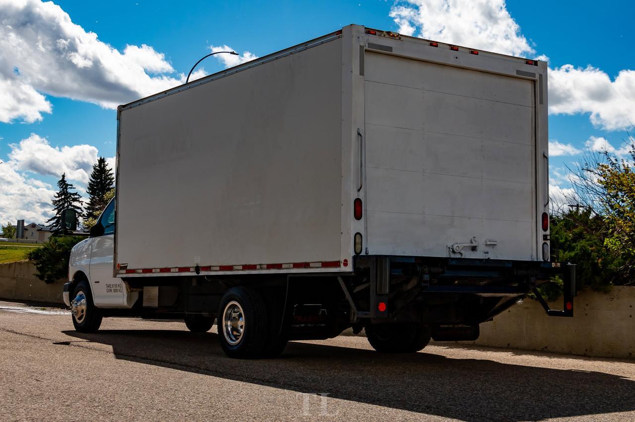 2008 GMC Savana G3500 Cutaway Cube Van Diesel Power Gate Red Deer AB